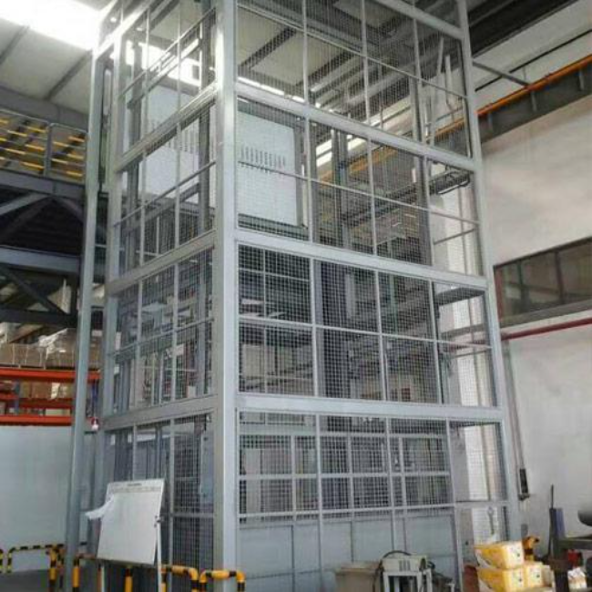 雷波导轨式升降平台货梯